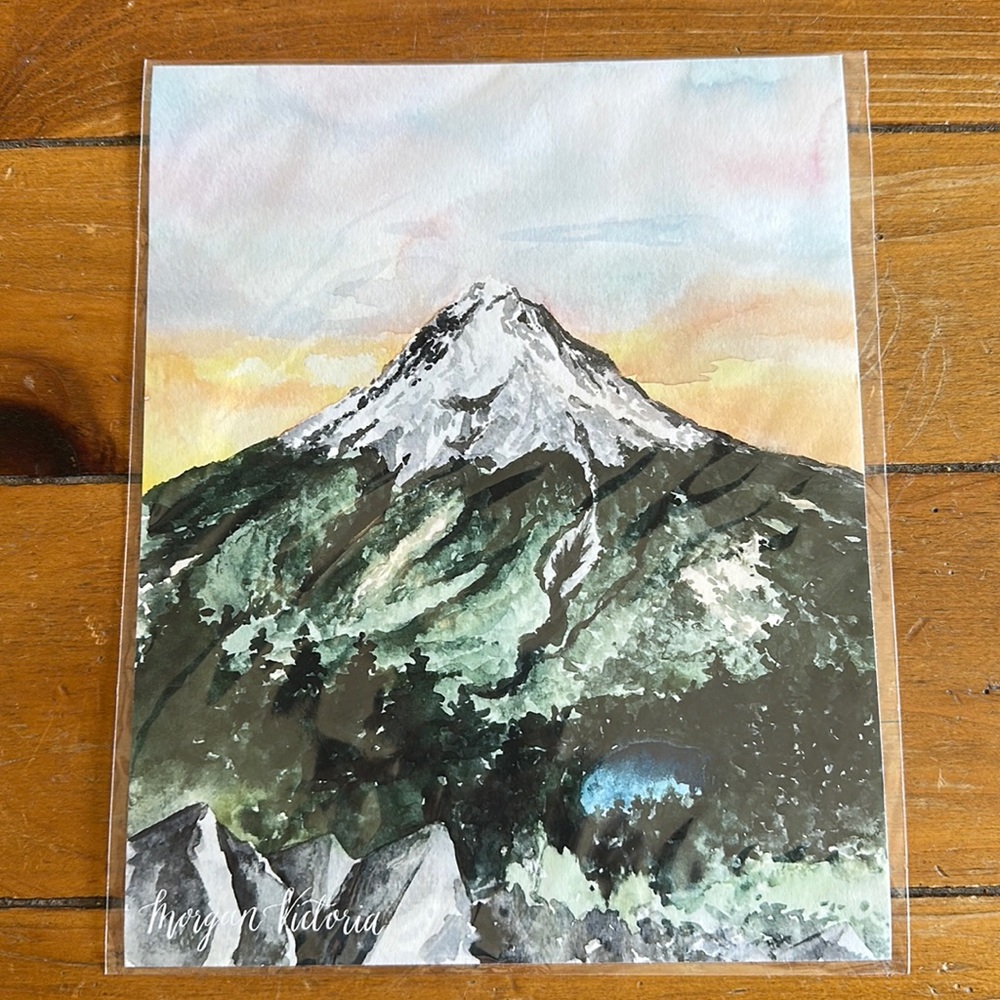 Mount Hood Watercolor Print